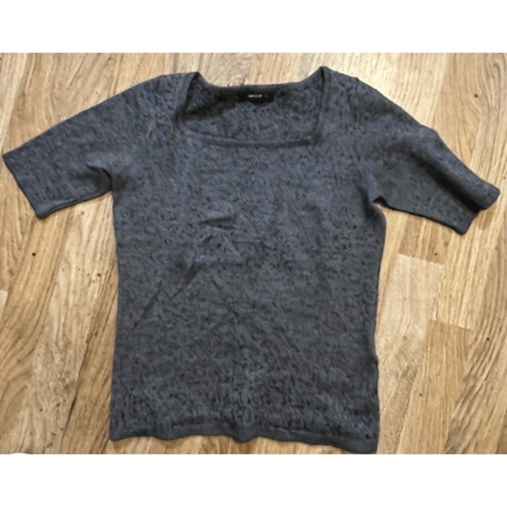 Comme Ca Ism Soft Gray U Neck Pullover Short Slee… - image 4